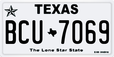 TX license plate BCU7069