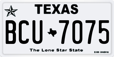 TX license plate BCU7075