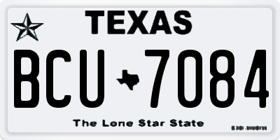 TX license plate BCU7084
