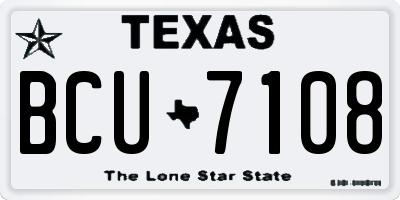 TX license plate BCU7108