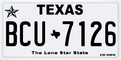 TX license plate BCU7126