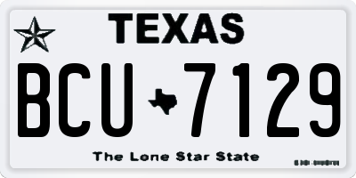 TX license plate BCU7129
