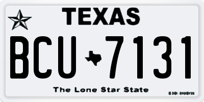 TX license plate BCU7131