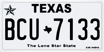 TX license plate BCU7133