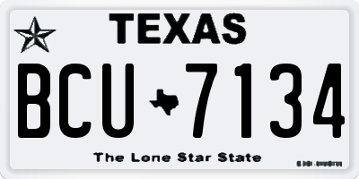 TX license plate BCU7134