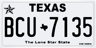 TX license plate BCU7135