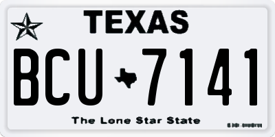 TX license plate BCU7141