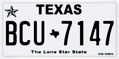 TX license plate BCU7147