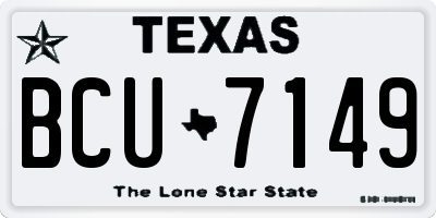 TX license plate BCU7149