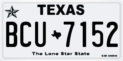 TX license plate BCU7152