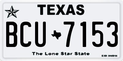 TX license plate BCU7153