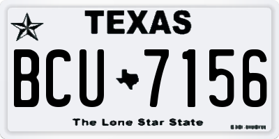TX license plate BCU7156