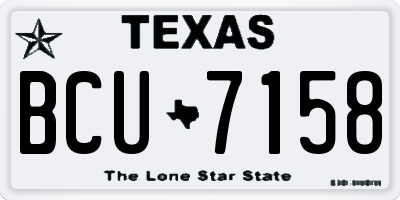 TX license plate BCU7158