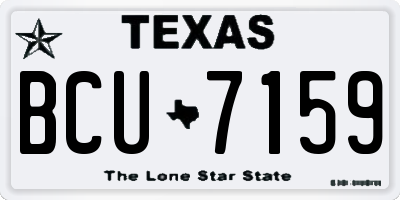 TX license plate BCU7159