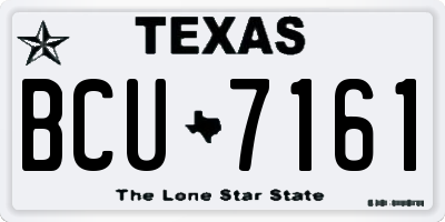 TX license plate BCU7161