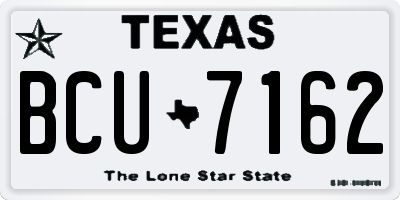 TX license plate BCU7162