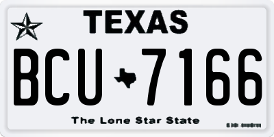 TX license plate BCU7166