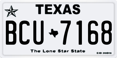 TX license plate BCU7168
