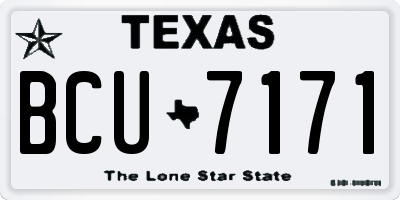 TX license plate BCU7171