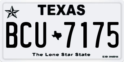 TX license plate BCU7175