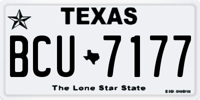 TX license plate BCU7177