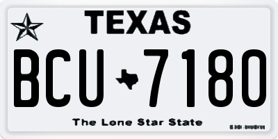 TX license plate BCU7180