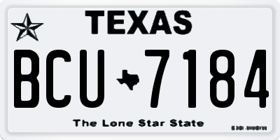 TX license plate BCU7184