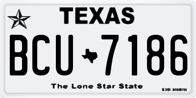 TX license plate BCU7186