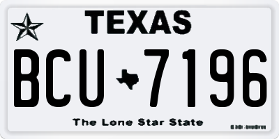 TX license plate BCU7196