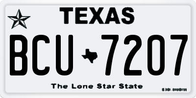 TX license plate BCU7207