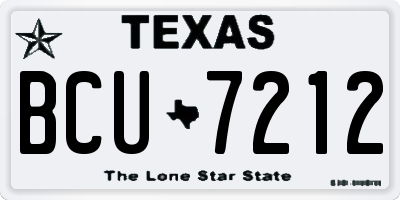 TX license plate BCU7212