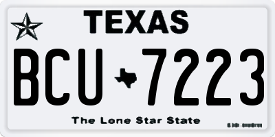 TX license plate BCU7223
