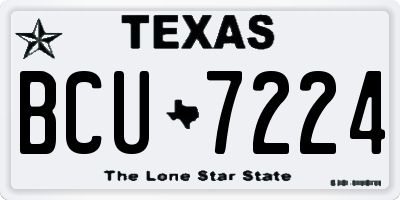 TX license plate BCU7224