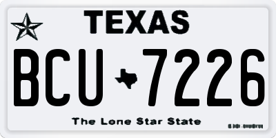 TX license plate BCU7226