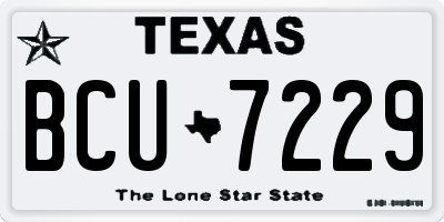 TX license plate BCU7229