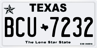 TX license plate BCU7232