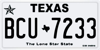 TX license plate BCU7233