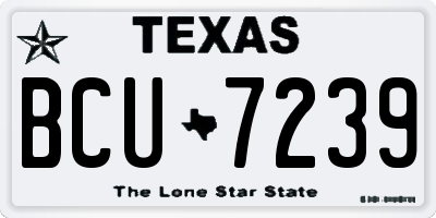 TX license plate BCU7239