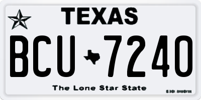 TX license plate BCU7240
