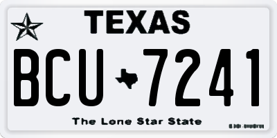 TX license plate BCU7241