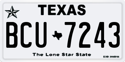 TX license plate BCU7243