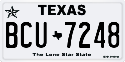 TX license plate BCU7248