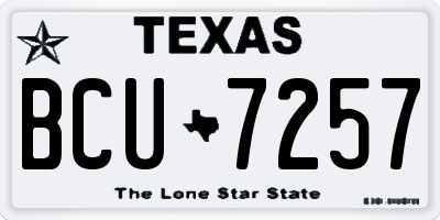 TX license plate BCU7257