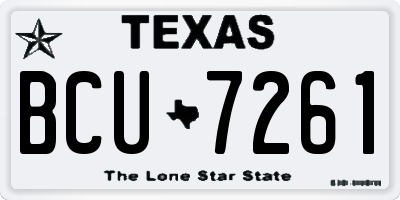 TX license plate BCU7261