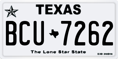 TX license plate BCU7262