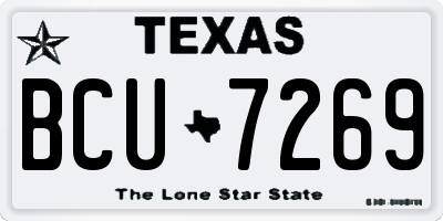 TX license plate BCU7269