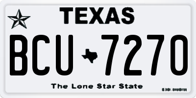 TX license plate BCU7270