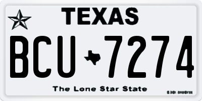 TX license plate BCU7274