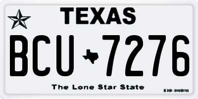 TX license plate BCU7276