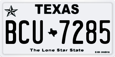 TX license plate BCU7285